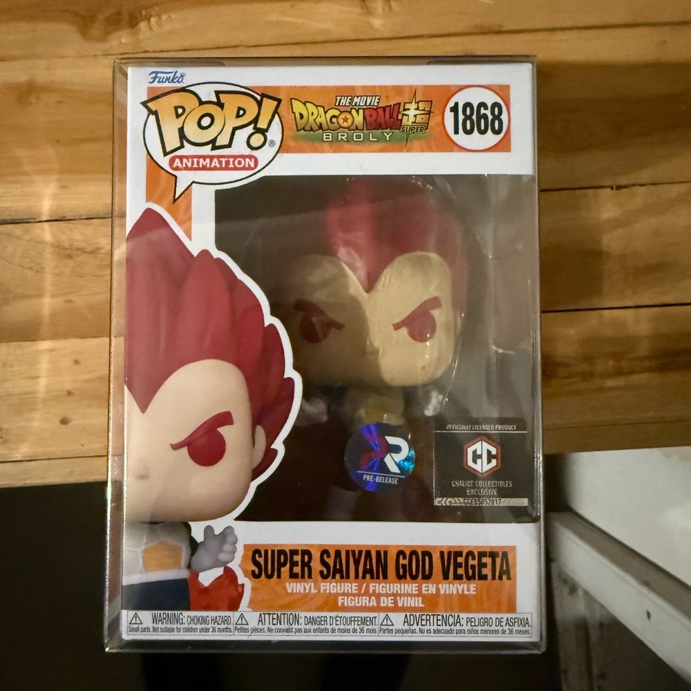 Funko Pop Dragon Ball Super Broly Super Saiyan God Vegeta Chalice Pre-Release